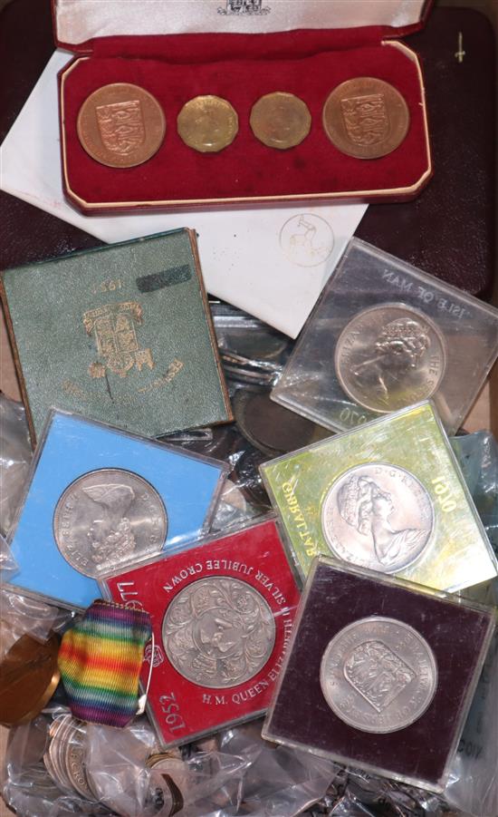 A UK Specimen coin set 1968 2nd issue, 1971 and 1977 proof coin sets, other various crown sets